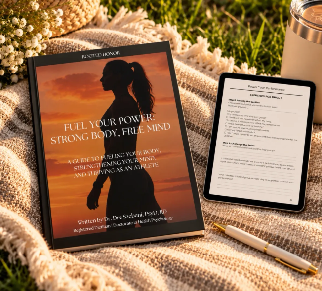 Fuel Your Power sports nutrition workbook for athletes by Dr. Dre Szebeni, PsyD, RD